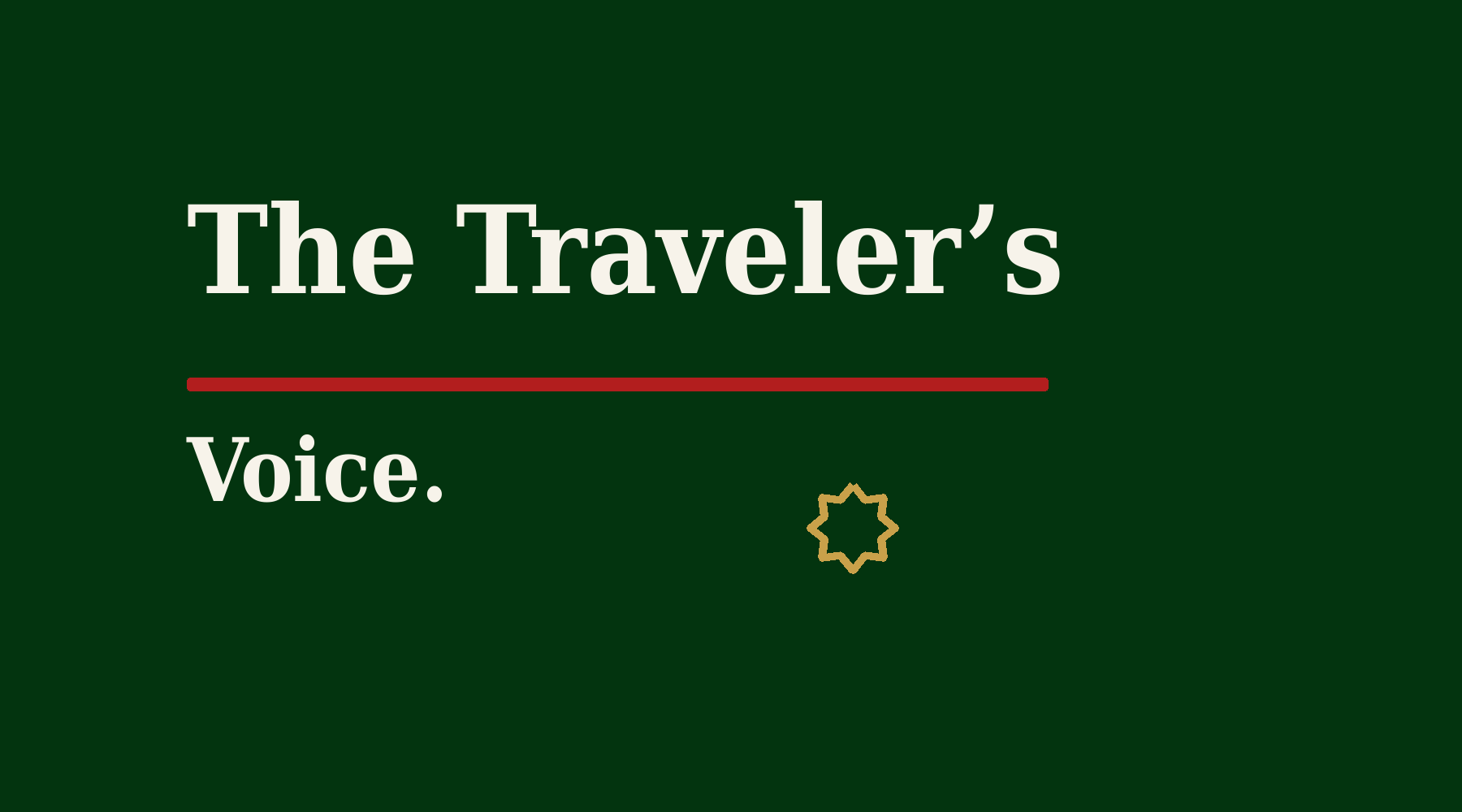 The Traveler's Voice · Editorial Observatory